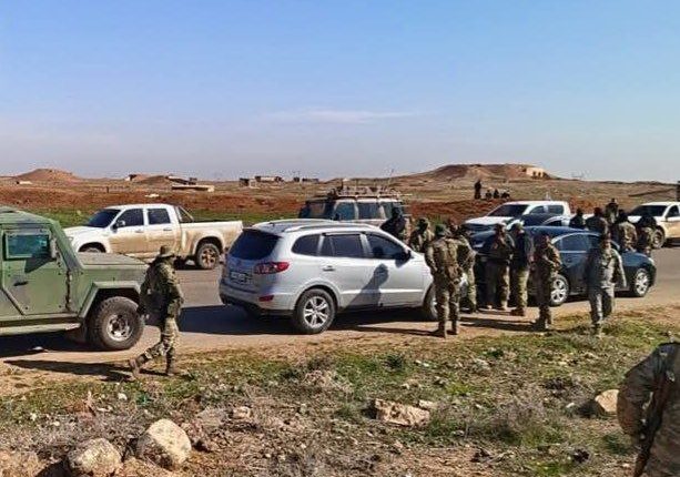 انتشار لقوات الأمن العام في بلدة النعيمة شرقي درعا خلال حملة أمنية