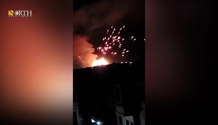 انفجار مستودع أسلحة بدير الزور - نورث برس