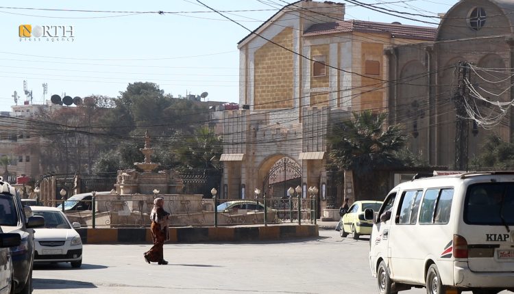 دوار كنيسة السيدة العذراء بحي تل حجر في الحسكة - نورث برس