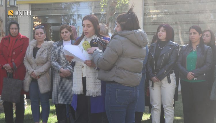 الحسكة - مؤتمر صحفي لمحاميات رفضن مشاركة قيادي متورط بقتل سياسية كردية في الإدارة السورية الجديدة - نورث برس
