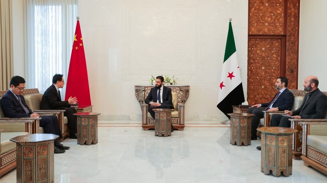 الرئيس السوري للمرحلة الانتقالية يستقبل وفدا دبلوماسيا من الصين _ سانا
