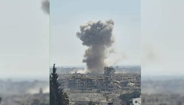 انفجار في دمشق ناتج عن تفجير صاروخ من مخلفات النظام السابق