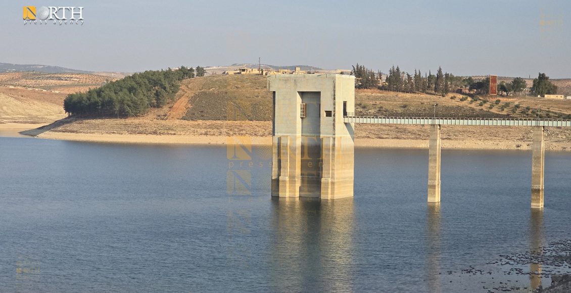 انخفاض منسوب مياه سد ميدانكي بريف عفرين - نورث برس