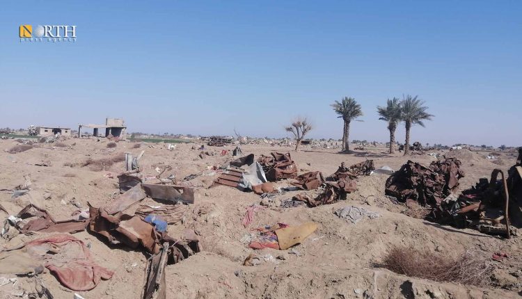 بقايا مخيم لـ"داعش" في الباغوز – نورث برس/أرشيفية