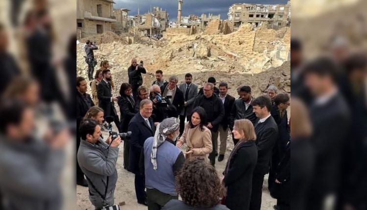 آنالينا بيرلوك وزيرة الخارجية الألمانية في حي جوبر الدمشقي