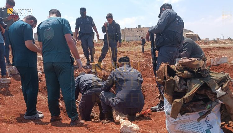العثور على مقابر جماعية قرب مدينة سراقب بريف إدلب - نورث برس