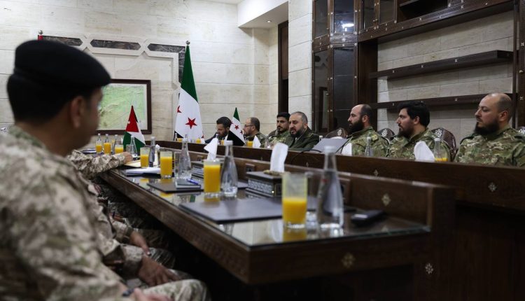 لقاء وزير الدفاع السوري وقادة عسكريين مع وفد عسكري أردني بدمشق