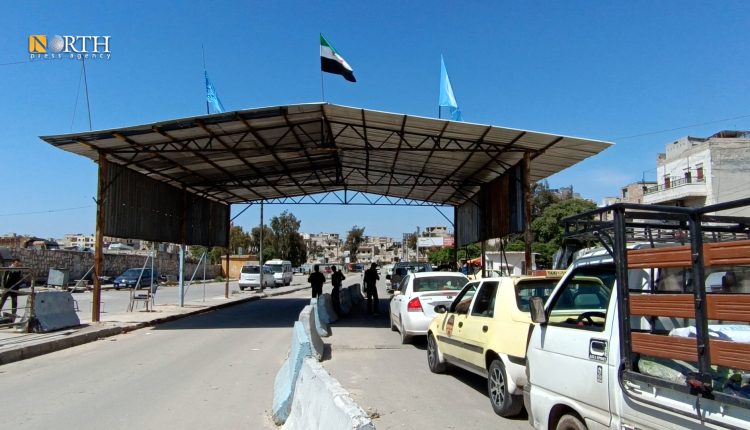حاجز لقوى الأمن الداخلي في حيي الشيخ مقصود والأشرفية - نورث برس