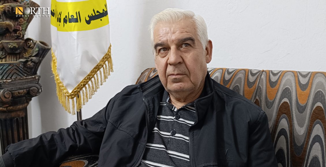الرئيس المشارك لمجلس الأحياء الكردية في حلب نوري شيخو - نورث برس