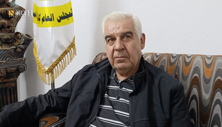 الرئيس المشارك لمجلس الأحياء الكردية في حلب نوري شيخو - نورث برس