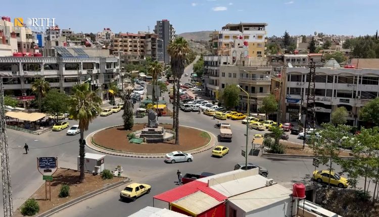 ساحة تشرين وسط السويداء - نورث برس