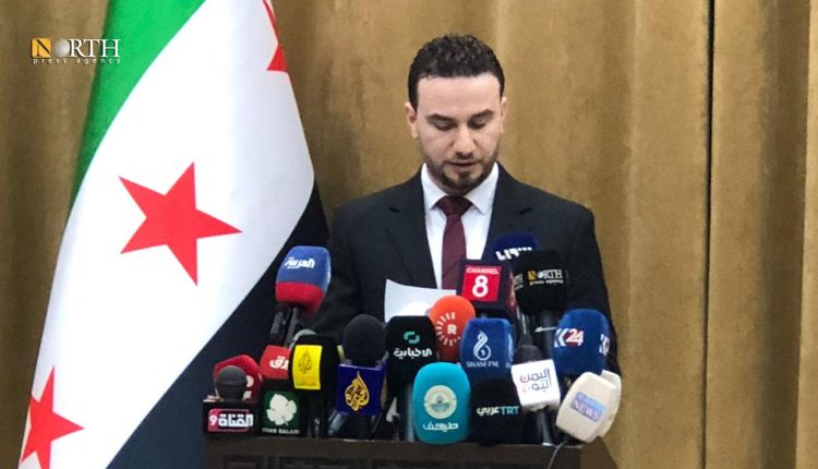 المتحدث باسم وزارة الداخلية نور الدين البابا خلال مؤتمر صحفي – نورث برس