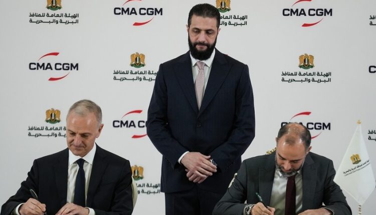 شركة فرنسية توقع اتفاقية مع الهيئة العامة للمنافذ البرية والبحرية السورية بحضور الرئيس الشرع