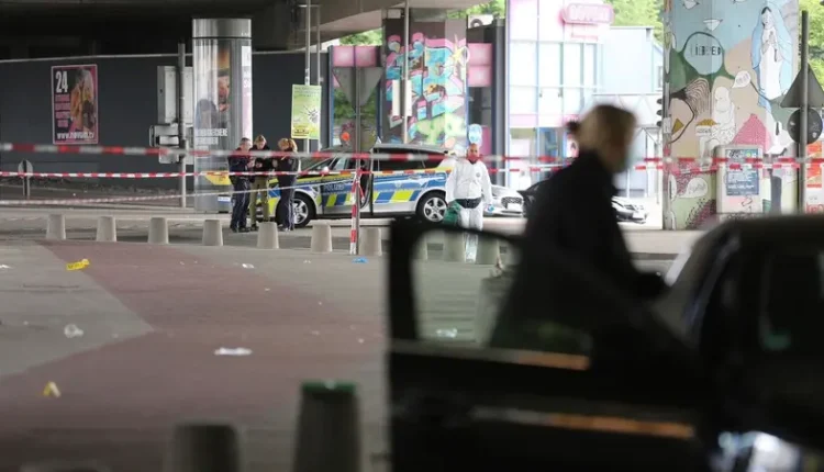 مكان حادث الطعن في بيلفيلد الألمانية - أسوشييتد برس
