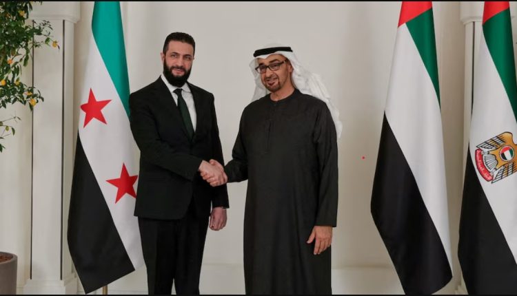 لقاء الرئيس السوري أحمد الشرع ورئيس دولة الإمارات العربية المتحدة الشيخ محمد بن زايد آل نهيان في أبو ظبي - رويترز
