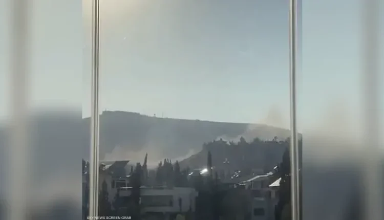 صورة متداولة لدخان الانفجار في حي المزة