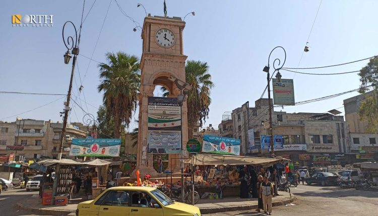ساحة الساعة في مدينة إدلب- نورث برس