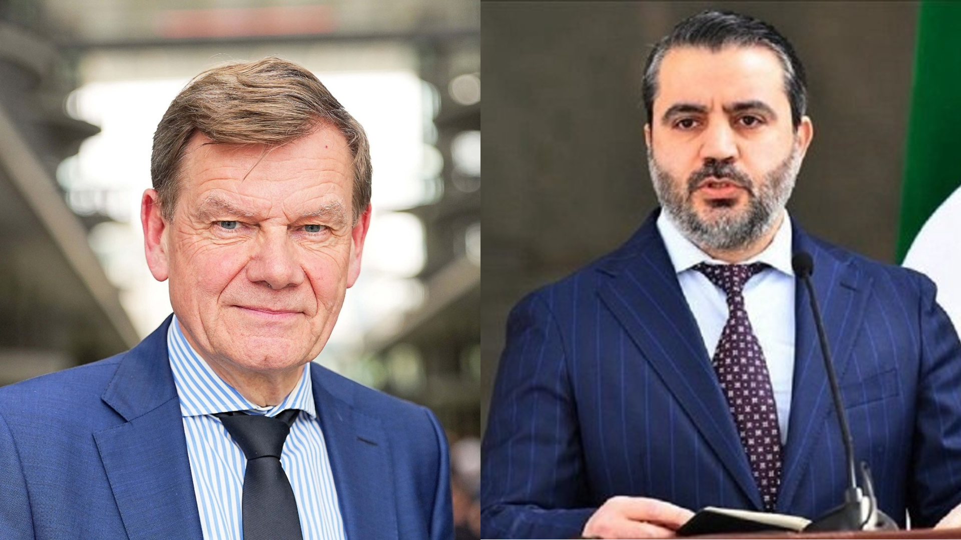 وزير الخارجية السوري أسعد الشيباني ونظيره الألماني يوهان فاديفول