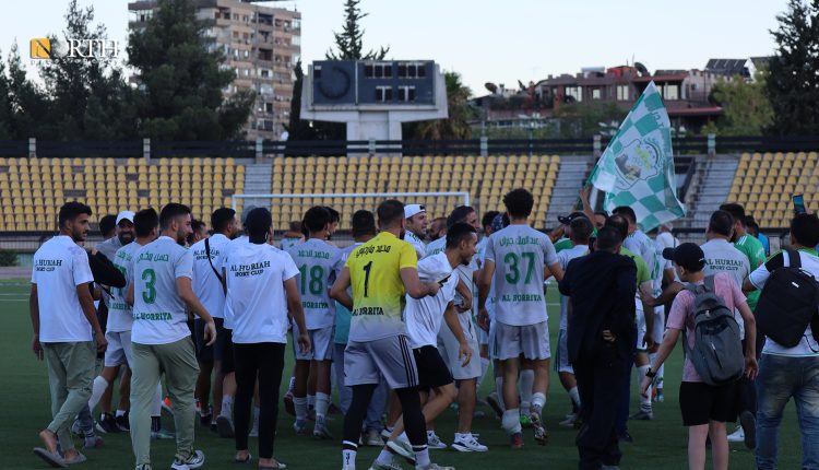 فرحة لاعبي الحرية بالصعود للدوري الممتاز - نورث برس