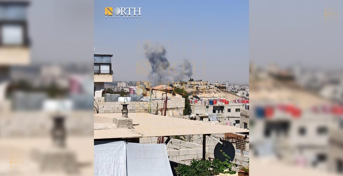 دخان متصاعد في سماء العاصمة دمشق جراء غارات إسرائيلية - نورث برس