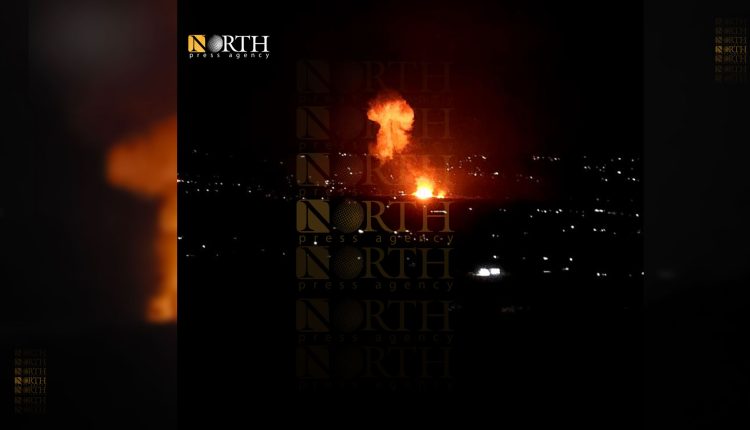 غارات إسرائيلية على اللواء 107 بريف جبلة جنوب اللاذقية - نورث برس