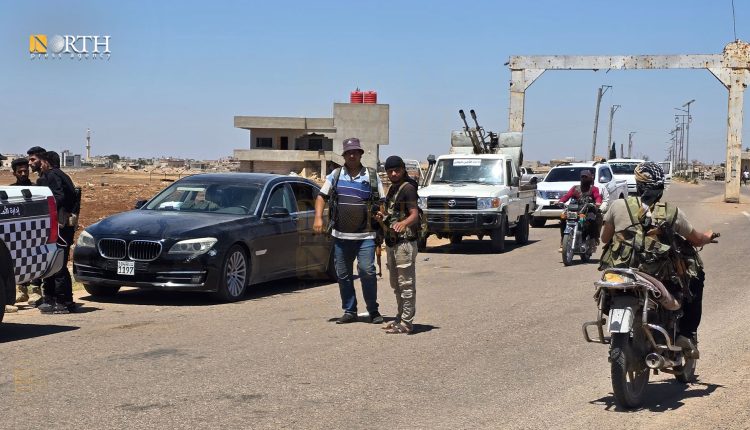 أرتال عسكرية للأمن الداخلي والدفاع السورية بريف السويداء الغربي - نورث برس