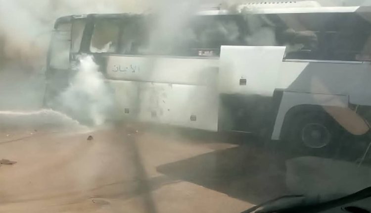 احتراق بولمان في بلدة تل حميس
