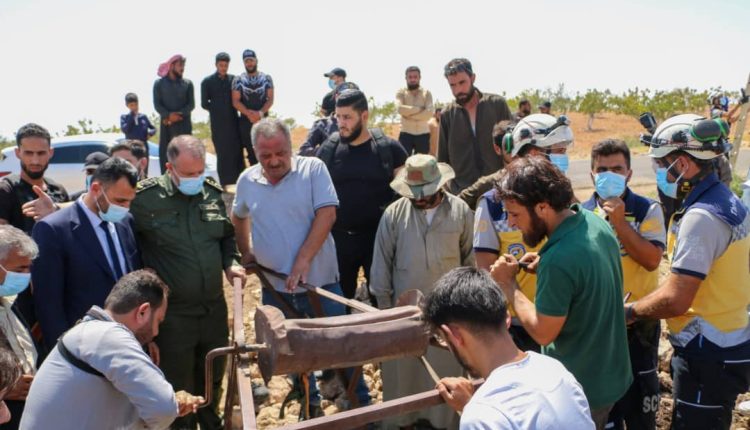 مقبرة جماعية داخل بئر بريف حماة