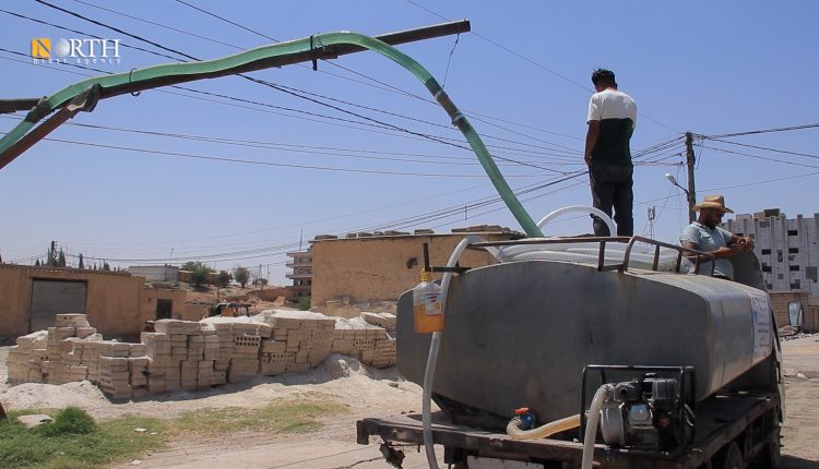 صهريج مياه في مدينة القامشلي – نورث برس