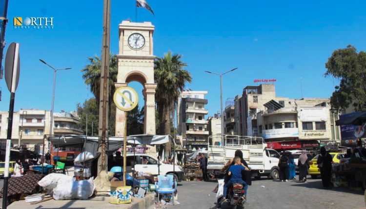 ساحة الساعة وسط مدينة إدلب شمال غربي سوريا- نورث برس