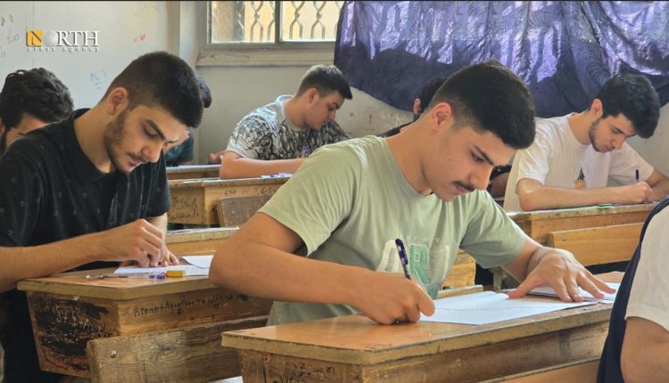 أحد المراكز الامتحانية في العاصمة دمشق- نورث برس