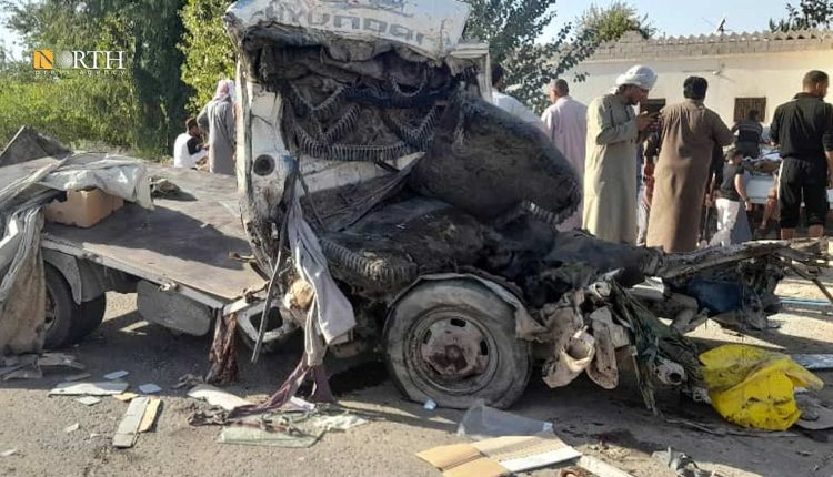 حادث سير شرق الرقة – نورث برس