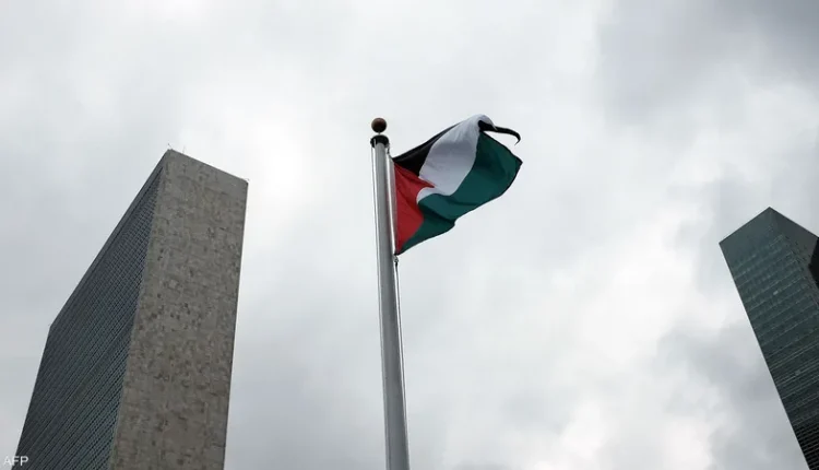 العلم الفلسطيني في مقر الأمم المتحدة بنيويورك – أ-ف-ب
