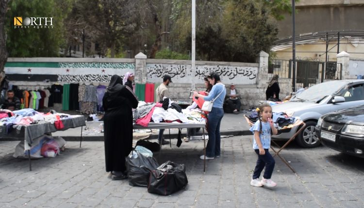 بسطات عشوائية في دمشق - نورث برس