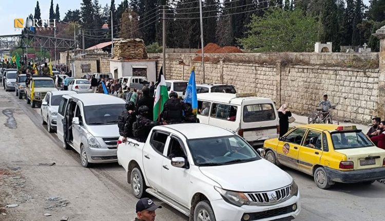 خروج رتل عسكري لوحدات حماية الشعب والمرأة من حيي الشيخ مقصود والأشرفية بحلب (نورث برس)