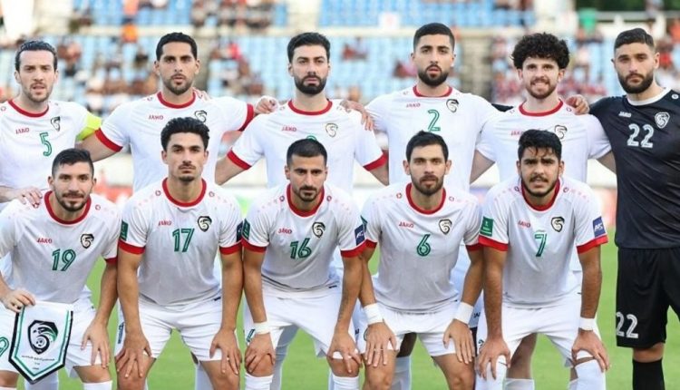منتخب سوريا خلال مباراته مع ميانمار