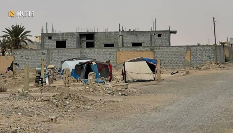 خيم عشوائية لعوائل نازحة ومقيمة في مدينة هجين بريف دير الزور الشرقي - نورث برس