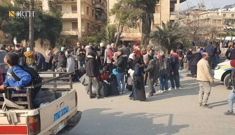 حركة نزوح في محيط الأحياء ذات الغالبية الكردية بحلب – نورث برس