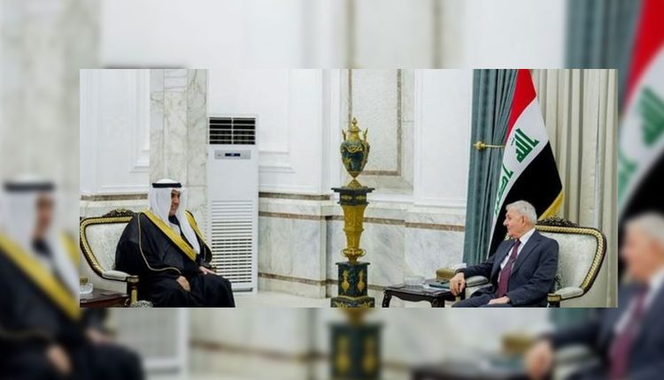 لقاء الرئيس العراقي مع السفير السعودي لدى العراق عبد العزيز الشمري - وكالة الأنباء العراقية