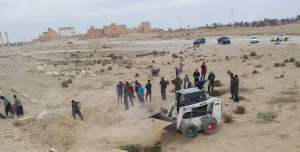 مقبرة جماعية في البادية السورية / أرشيفية