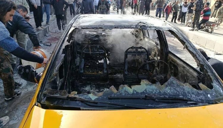 مكان انفجار السيارة ببلدة القريا في السويداء - متداول