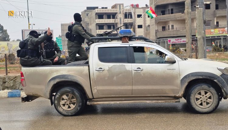 عربات وعناصر الأسايش في القامشلي حيث من المقرر دخول عناصر من الأمن الحكومي للمدينة اليوم – نورث برس