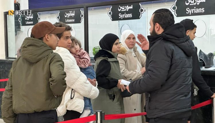 حركة العبور عبر معبر جديدة يابوس بين سوريا ولبنان – نورث برس
