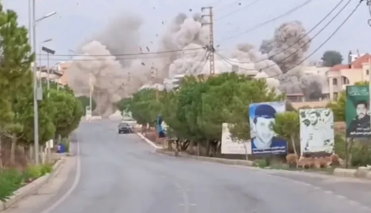 غارة إسرائيلية سابقة على مواقع لحزب الله بجنوب لبنان - موقع الجزيرة
