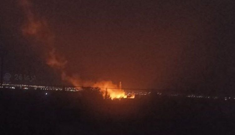 قصف اسرائيلي عبلا ريف درعا الغربي