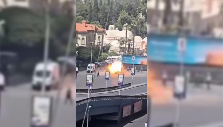 انفجار عبوة ناسفة بالقرب من جسر فكتوريا وسط العاصمة دمشق