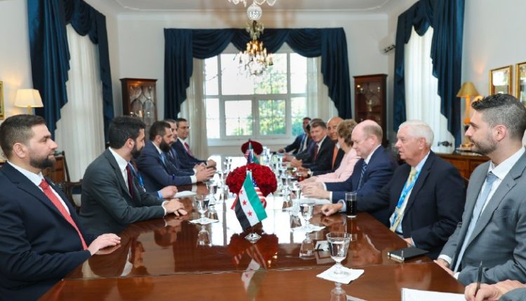 لقاء الرئيس الشرع مع المبعوث الرئاسي الخاص للولايات المتحدة إلى سوريا والعراق توماس باراك في أنقرة- رئاسة الجمهورية العربية السورية