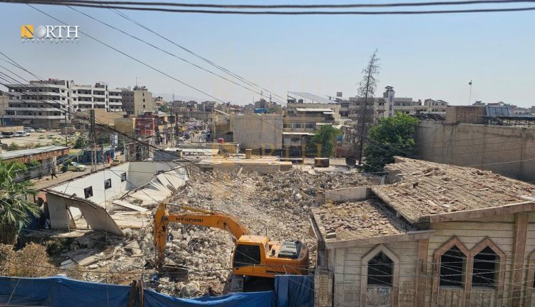 أعمال الهدم في “مبنى بلدية” القامشلي القديم - نورث برس