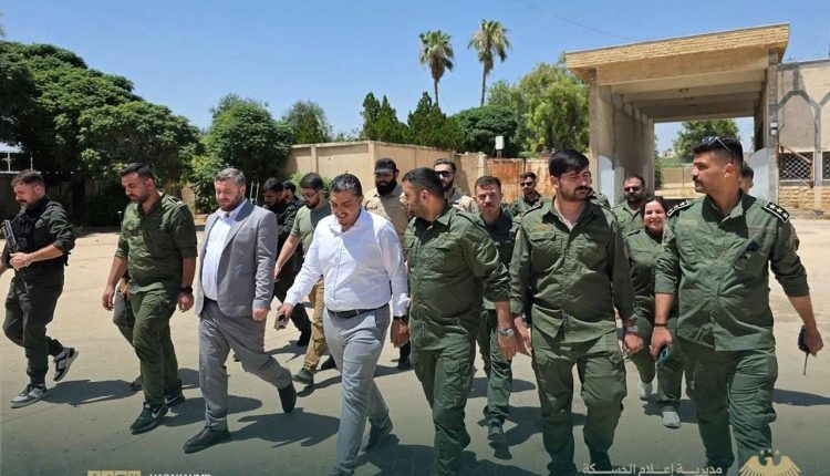 نائب محافظ الحسكة والمتحدث باسم الفريق الرئاسي أحمد الهلالي في جولة ميدانية في معبر نصيبين في القامشلي – مديرية إعلام الحسكة