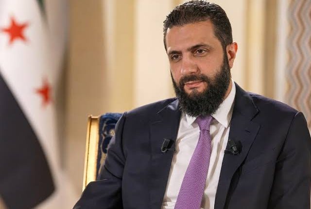 الرئيس السوري أحمد الشرع